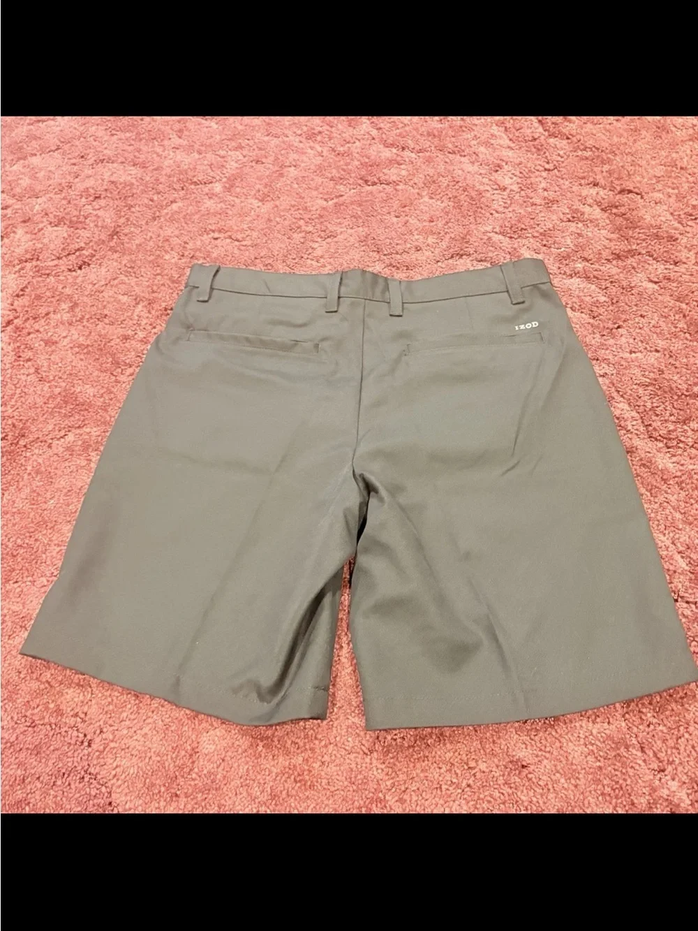 Men's Flat Front Black Performance Shorts